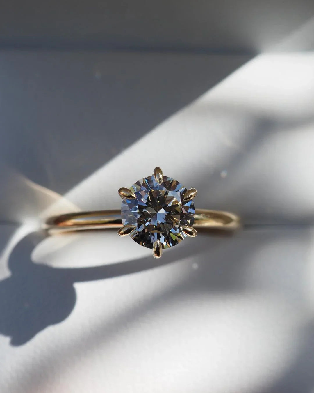 1.5ct round solitaire lab grown diamond ring, hidden halo setting, IGI certified engagement ring, bridal wedding jewelry, luxury ring