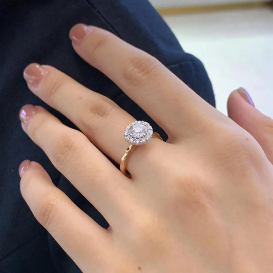 Round cut lab created diamond halo ring 1.60 TCW, pavé engagement ring, IGI certified bridal wedding jewelry, anniversary promise ring