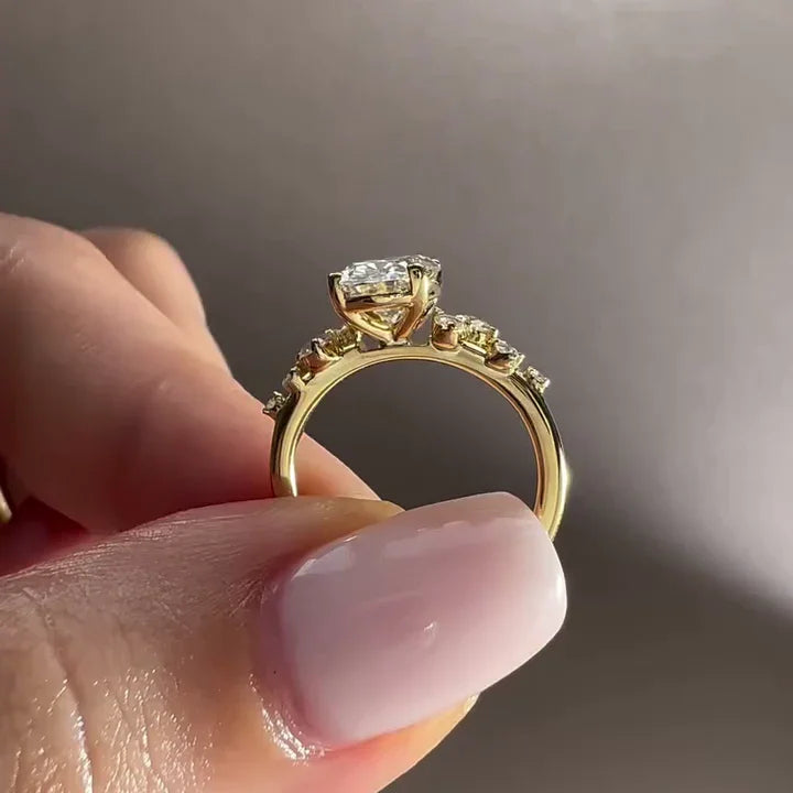 Oval solitaire diamond ring for women, 1.50CT lab grown engagement ring, IGI certified bridal jewelry, anniversary gift, promise ring