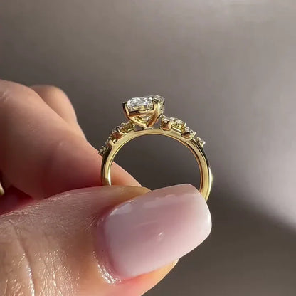 Oval solitaire diamond ring for women, 1.50CT lab grown engagement ring, IGI certified bridal jewelry, anniversary gift, promise ring