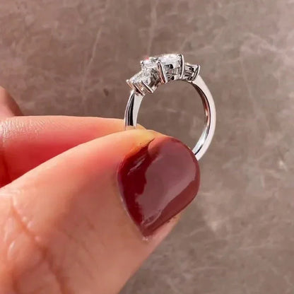 1.60TCW Oval Lab Grown Diamond Engagement Ring | Marquise Side Stones Setting | IGI Certified 