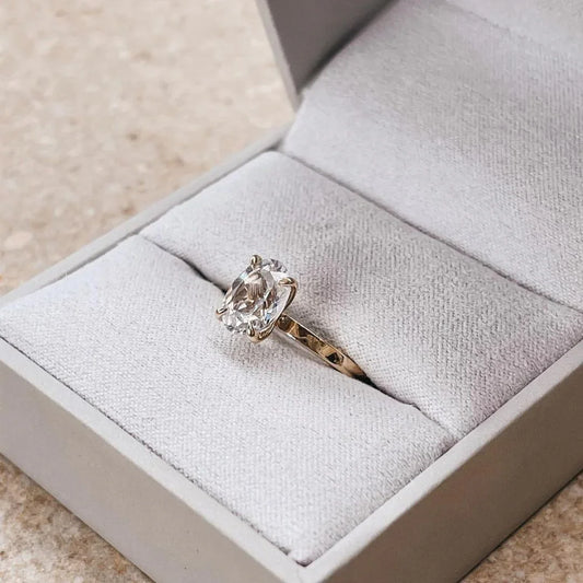 1.70ct oval lab grown diamond ring, solitaire engagement ring, minimalist bridal jewelry, promise ring, wedding gift for women, fine jewelry