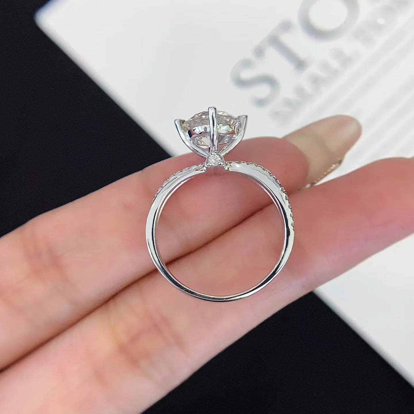 1.70TCW Round Lab Grown Diamond Engagement Ring | Hidden Halo Two-Tone Band Setting | IGI Certified 