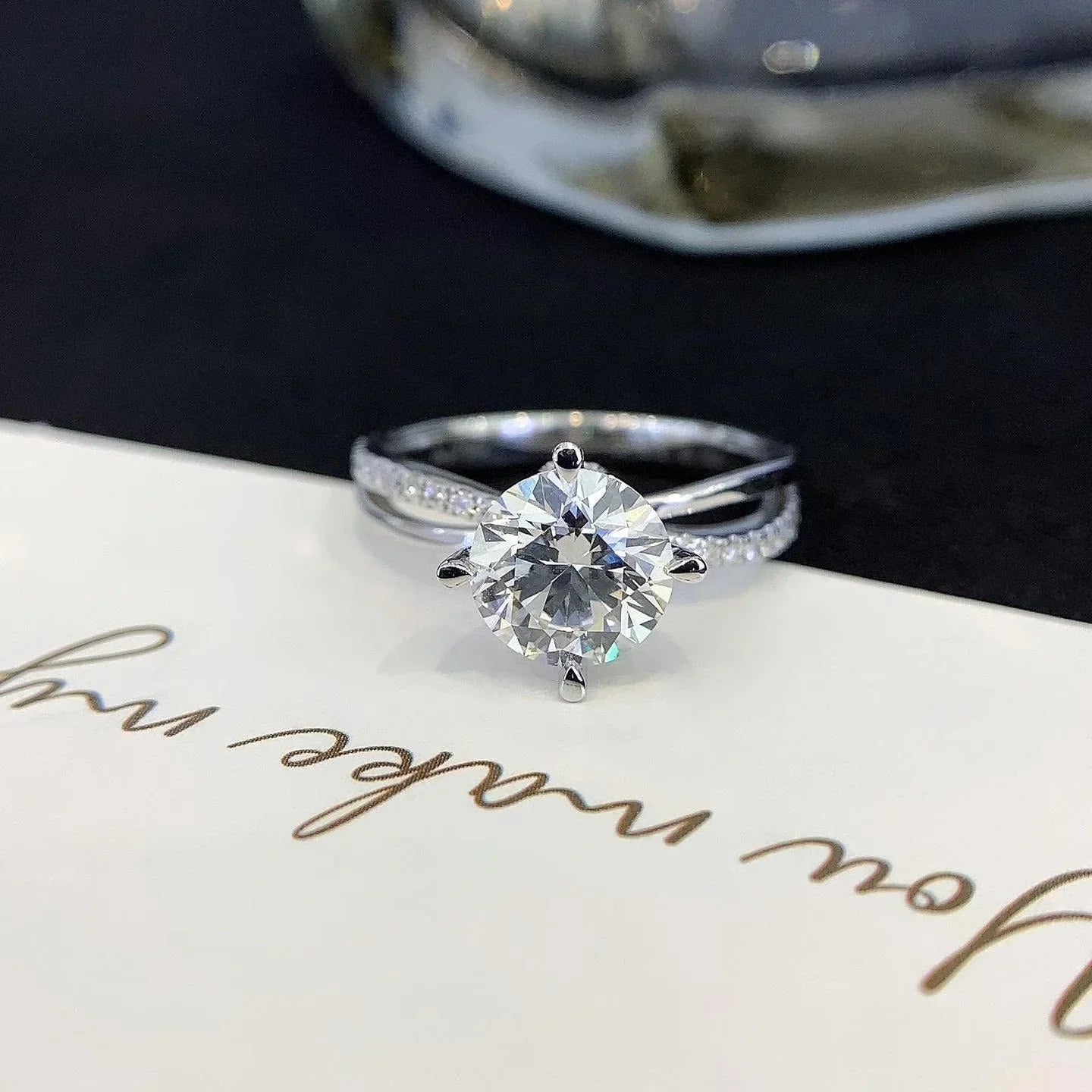 1.70TCW Round Lab Grown Diamond Engagement Ring | Hidden Halo Two-Tone Band Setting | IGI Certified 