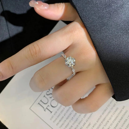 1.80TCW Round Lab Grown Diamond Engagement Ring | Unique 6-Prong Setting | IGI Certified 