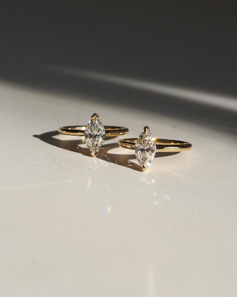 1ct Marquise Solitaire Diamond Ring Classic Minimalist Engagement Ring and wedding gift or promise Gift her/women