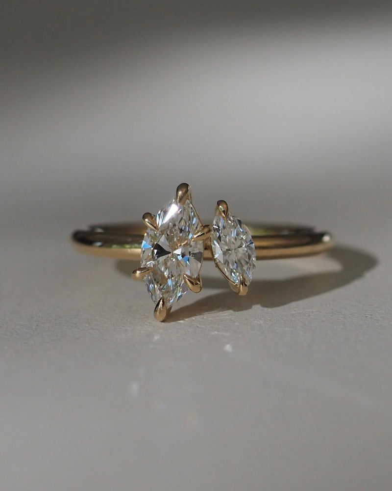 2.5tcw Duet Marquise Toi Et Moi Lab Grown Diamond Ring Luxurious Engagement Ring and Wedding ring, Anniversary Gift For Women