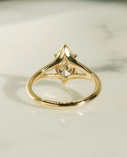 2.00ct marquise lab grown diamond engagement ring full solitaire IGI certified classic bridal ring ethical sustainable luxury proposal jewelry
