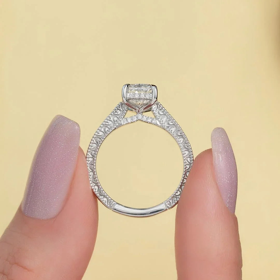 2.50 CT oval cut lab grown diamond engagement ring customized for Tahir Fawaz personalized bridal wedding ring anniversary fine jewelry gold ring