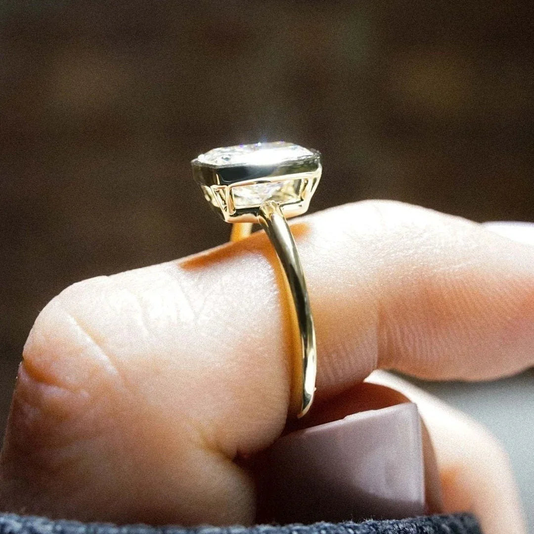 2.00ct Cushion Lab Grown Diamond IGI Certified Engagement Ring Bezel Setting Bridal Wedding Cushion Cut Solitaire Style Sustainable Fine Jewelry