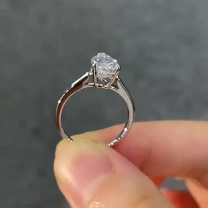 Premium 2.00ct pear lab grown diamond engagement ring IGI certified artisan crafted hidden halo solitaire setting ethical luxury bridal wedding jewelry