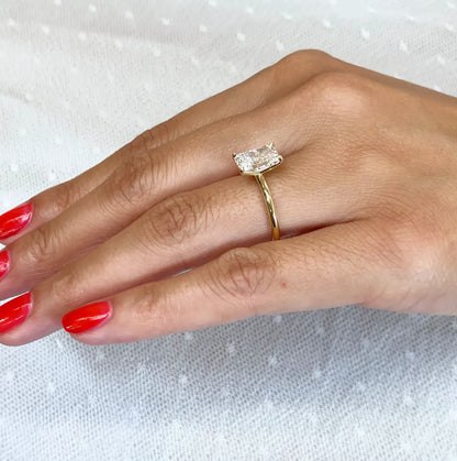 2.00ct Radiant Lab Grown Diamond Engagement Ring | Solitaire Setting | IGI Certified 