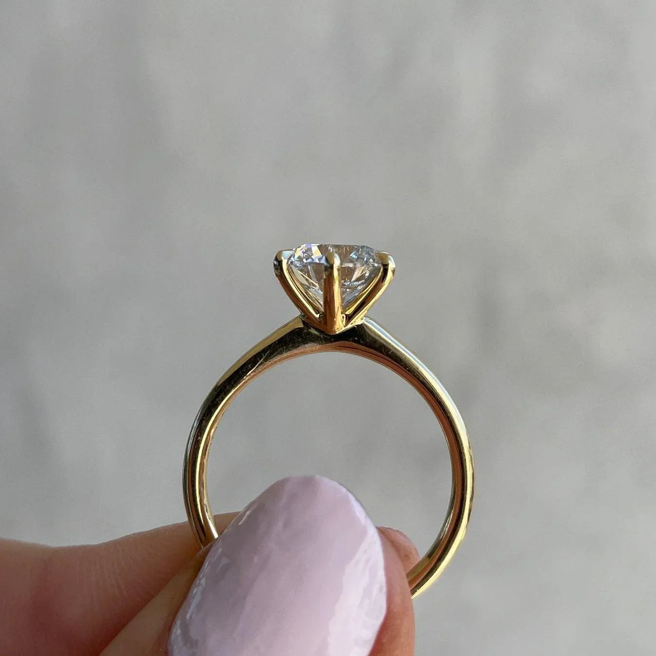 Elegant 2.00ct round lab grown diamond engagement ring IGI certified six claw solitaire ethical diamond engagement wedding bridal jewelry ring classic style