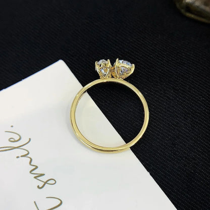 2.00TCW Marquise & Pear Lab Grown Diamond Engagement Ring | Toi Et Moi Setting | IGI Certified 