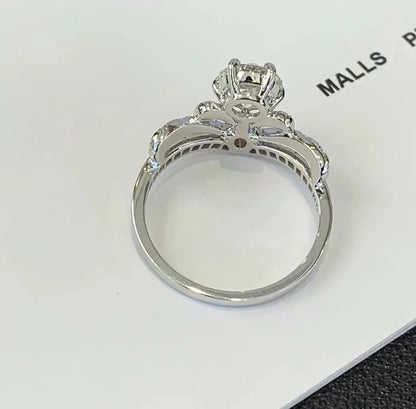Brilliant 2.00TCW round pear lab grown diamond engagement ring IGI certified ethical lab diamond unique elegant setting engagement wedding bridal luxury ring