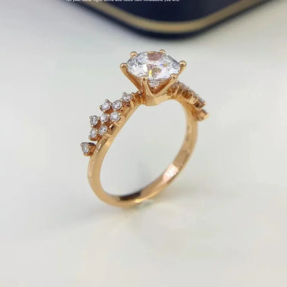 2.10TCW Round Lab Grown Diamond Engagement Ring | Pavé Solitaire Setting with 1.50ct Center | IGI Certified 