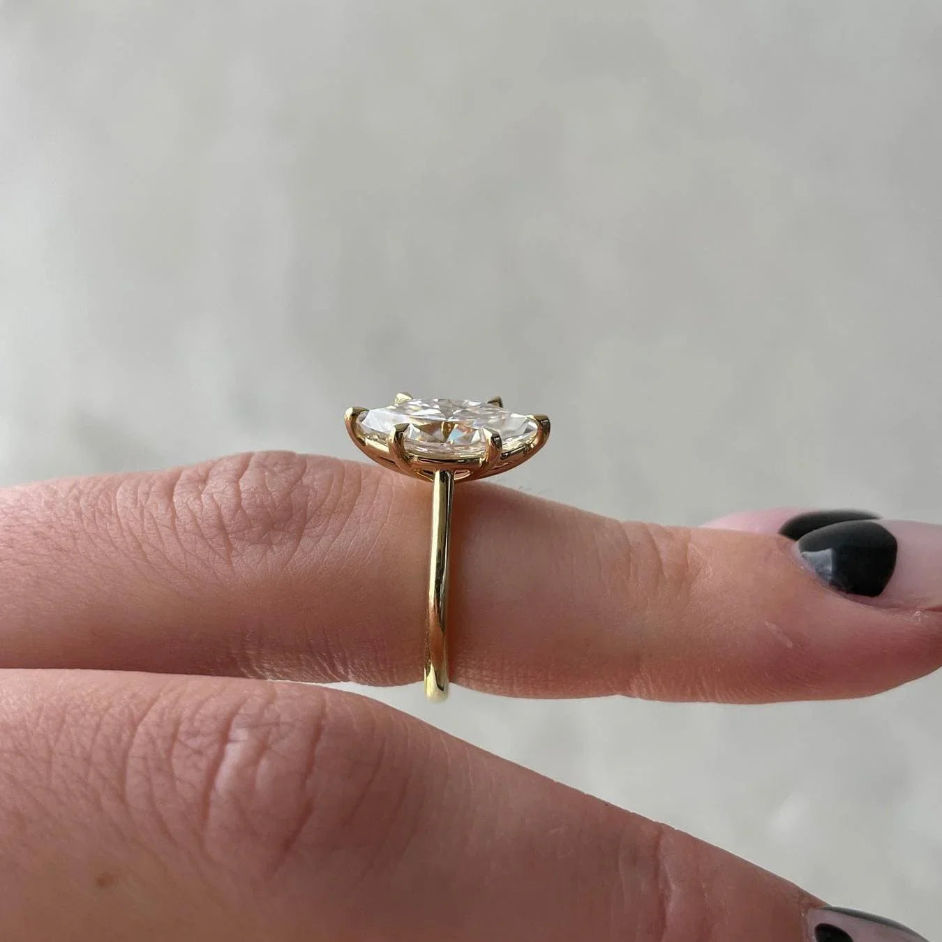2.20ct Marquise Lab Grown Diamond Engagement Ring | Solitaire 6 Claw Setting | IGI Certified 