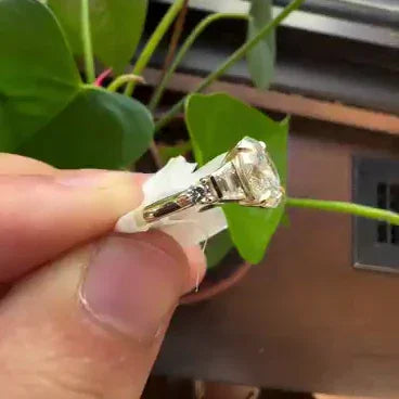IGI certified oval lab grown diamond ring, 2.20TCW five stone engagement ring, cathedral setting, elegant bridal jewelry