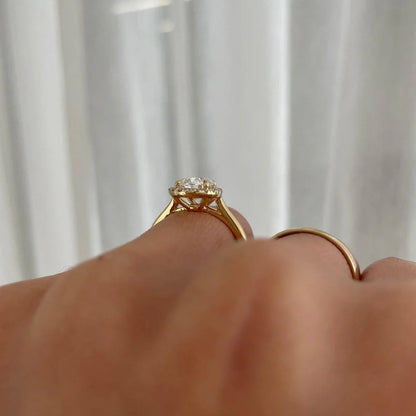 2.20TCW Pear Lab Grown Diamond Engagement Ring | Halo Setting with 2.00ct Center | IGI Certified 