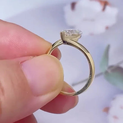 2.50 CT Marquise Lab Grown Diamond Engagement Ring | Modern Bezel Setting | IGI Certified 