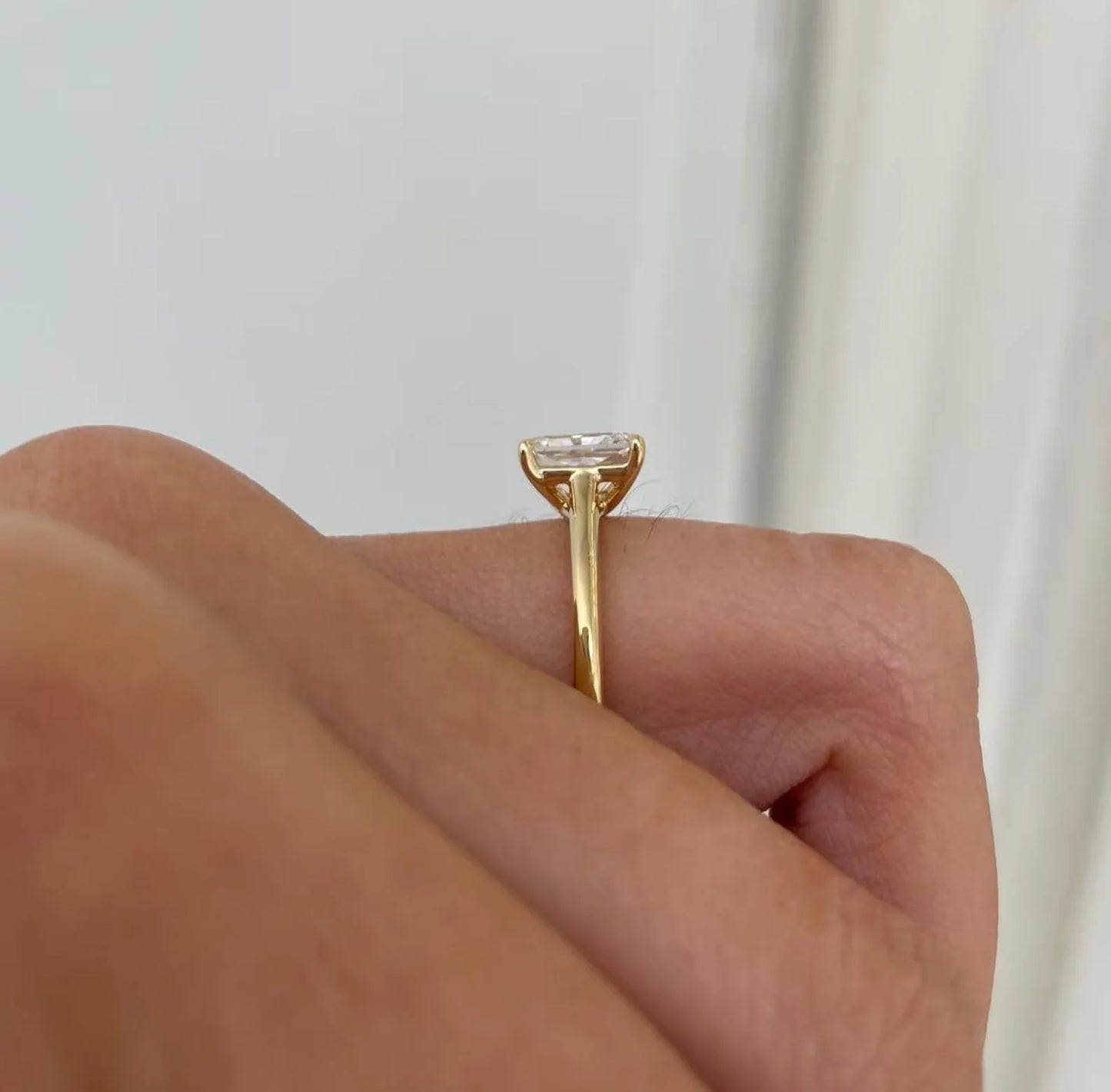 2.50 CT Radiant Lab Grown Diamond Engagement Ring | Classic Trellis Ring | IGI Certified 