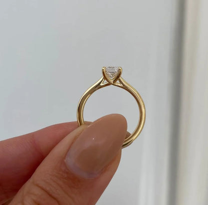 2.50 CT Radiant Lab Grown Diamond Engagement Ring | Classic Trellis Ring | IGI Certified 