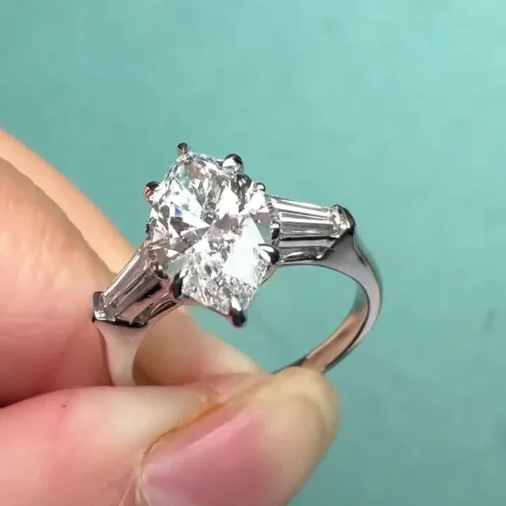 2.50 TCW Marquise Lab Grown Diamond Engagement Ring | Modern Bypass Ring | IGI Certified 