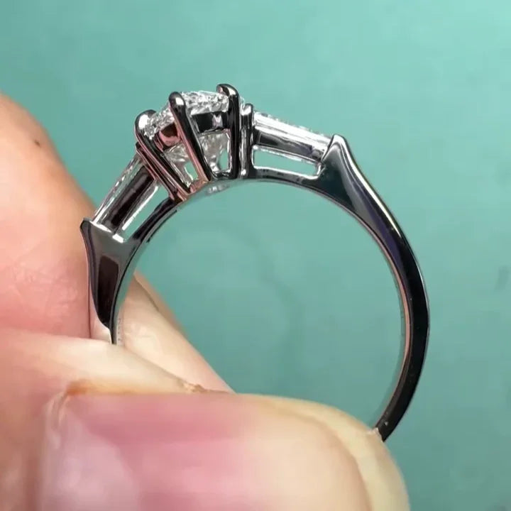 2.50 TCW Marquise Lab Grown Diamond Engagement Ring | Modern Bypass Ring | IGI Certified 