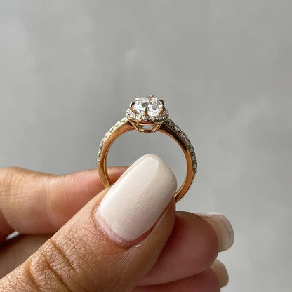 2.50 TCW Pear Lab Grown Diamond Engagement Ring | Halo Pavé Ring | IGI Certified 