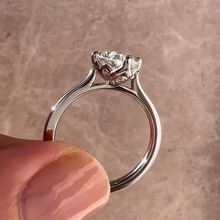 2.50ct oval cut lab grown diamond engagement ring cathedral style IGI certified wedding bridal ring luxury fine jewelry engagement ring for her gift