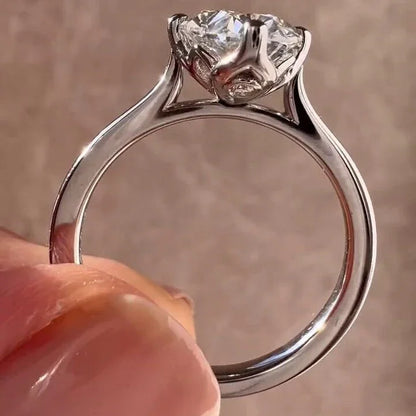 2.50ct oval lab grown diamond engagement ring cathedral mount IGI certified wedding ring anniversary gift bridal jewelry luxury elegant ring for her