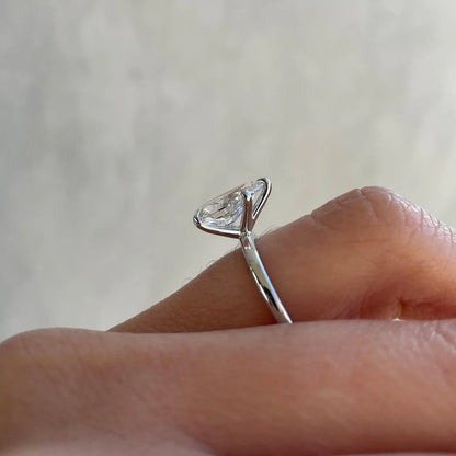 2.50ct Pear Lab Grown Diamond IGI Certified Engagement Ring, Classic Solitaire Setting, Pear Shape Diamond, Bridal Wedding Ring Jewelry Gift
