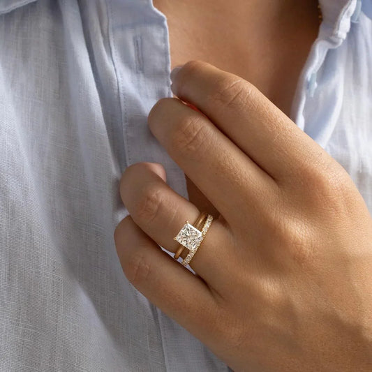 2.50ct Princess Cut Lab Grown Diamond Engagement Ring IGI Certified Solitaire Ring, Bridal Wedding Jewelry, Classic Engagement Ring for Her
