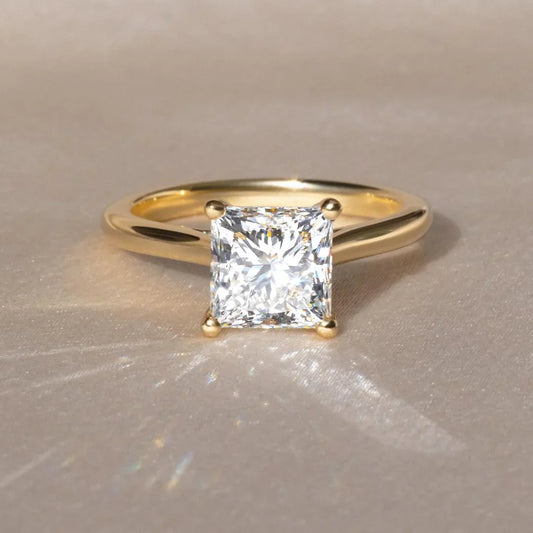 2.50ct Princess Lab Grown Diamond Engagement Ring IGI Certified Solitaire Setting, Princess Cut Bridal Wedding Ring, Elegant Fine Jewelry Gift