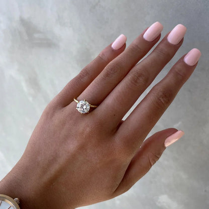 2.50ct Round Diamond Engagement Ring Lab Grown IGI Certified Solitaire Setting, Round Cut Bridal Ring, Wedding Jewelry Gift for Women
