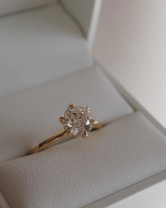 2.50ct Round Lab-Grown Diamond Engagement Ring IGI Certified Classic Solitaire Setting, Round Cut Bridal Wedding Ring, Elegant Fine Jewelry Gift