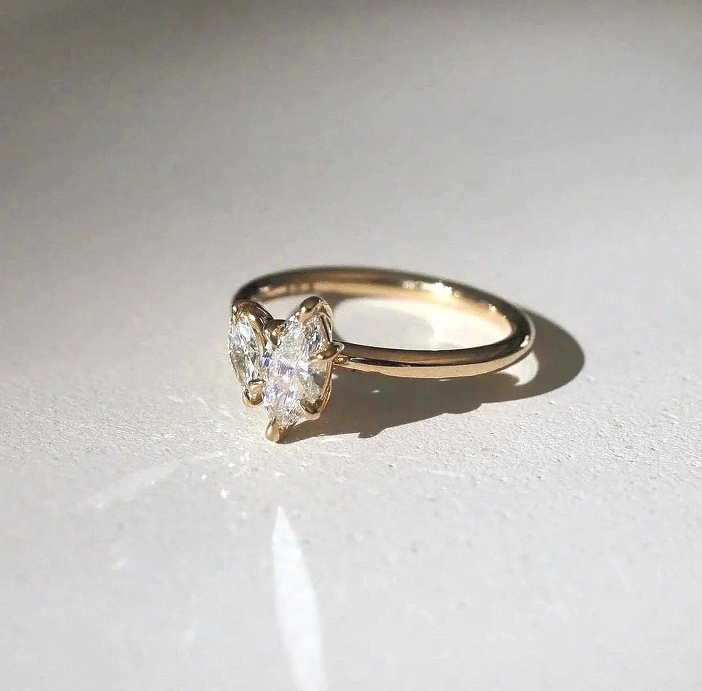 2.50tcw Duet Marquise Toi Et Moi Lab Grown Diamond Ring Luxurious Engagement Ring and Wedding ring, Anniversary Gift For Women 
