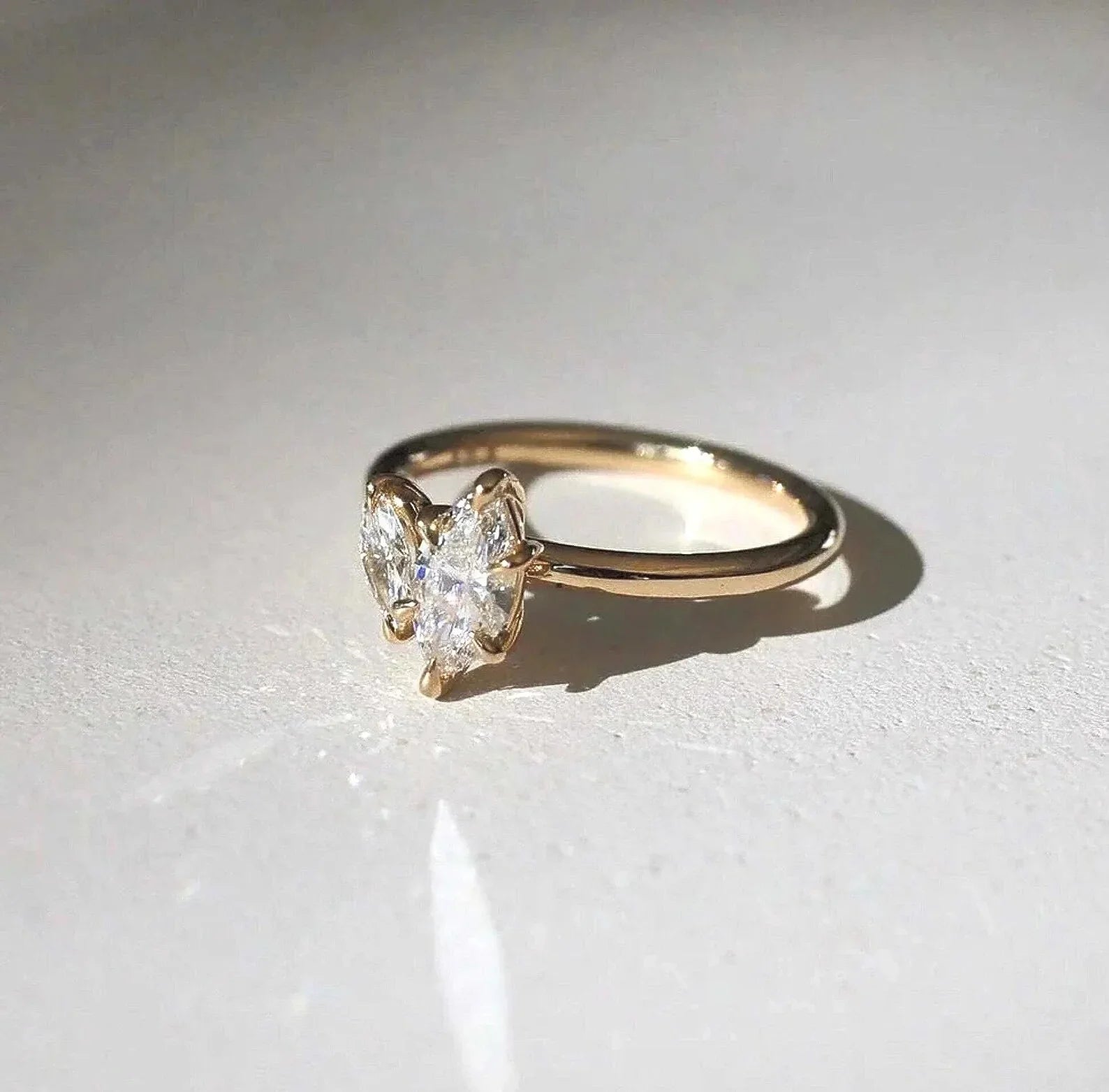 2.50tcw Duet Marquise Toi Et Moi Lab Grown Diamond Ring Luxurious Engagement Ring and Wedding ring, Anniversary Gift For Women 