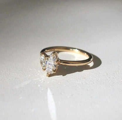 2.50tcw Duet Marquise Toi Et Moi Lab Grown Diamond Ring Luxurious Engagement Ring and Wedding ring, Anniversary Gift For Women 
