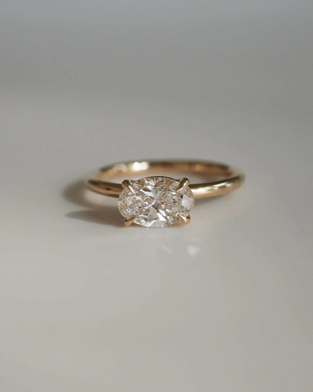 2.5ct Oval Cut Lab Grown Diamond Solitaire Ring IGI Certified Minimalist Engagement Ring Classic Wedding Promise Ring Gift for Her Women Jewelry