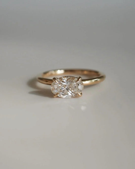 2.5ct Oval Cut Lab Grown Diamond Solitaire Ring IGI Certified Minimalist Engagement Ring Classic Wedding Promise Ring Gift for Her Women Jewelry