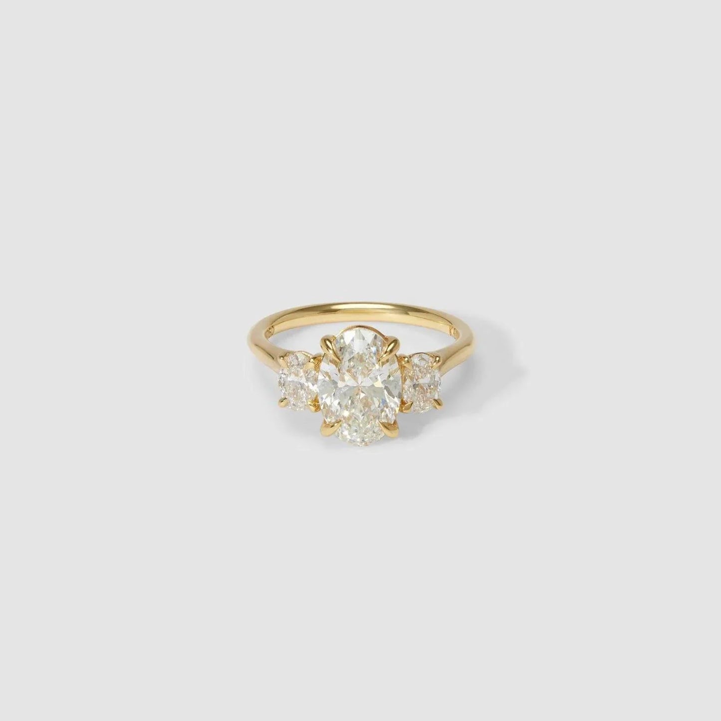 Elegant 2.5ct Trio Oval Cut Lab Grown Diamond Ring IGI Certified Three Stone Engagement Wedding Ring Anniversary Promise Ring Luxury Gift for Her