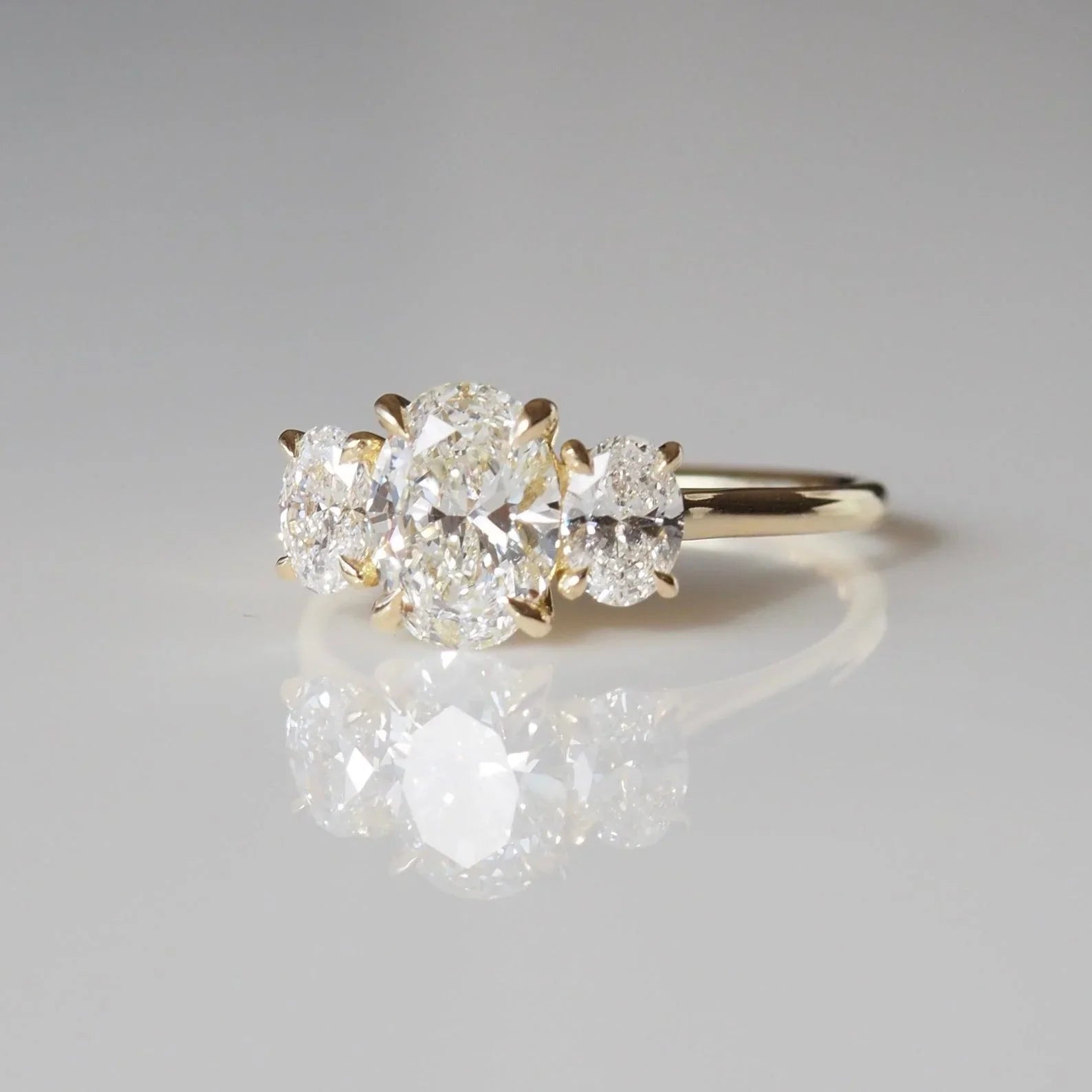 2.5ct Trio Oval Cut Lab Grown Diamond Ring Luxurious diamond Ring, Wedding Ring, Anniversary and Promise Ring For Her 