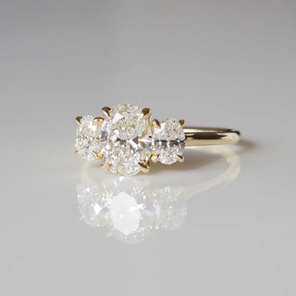 2.5ct Trio Oval Cut Lab Grown Diamond Ring Luxurious diamond Ring, Wedding Ring, Anniversary and Promise Ring For Her 