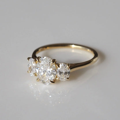 2.5ct Trio Oval Cut Lab Grown Diamond Ring Luxurious diamond Ring, Wedding Ring, Anniversary and Promise Ring For Her 