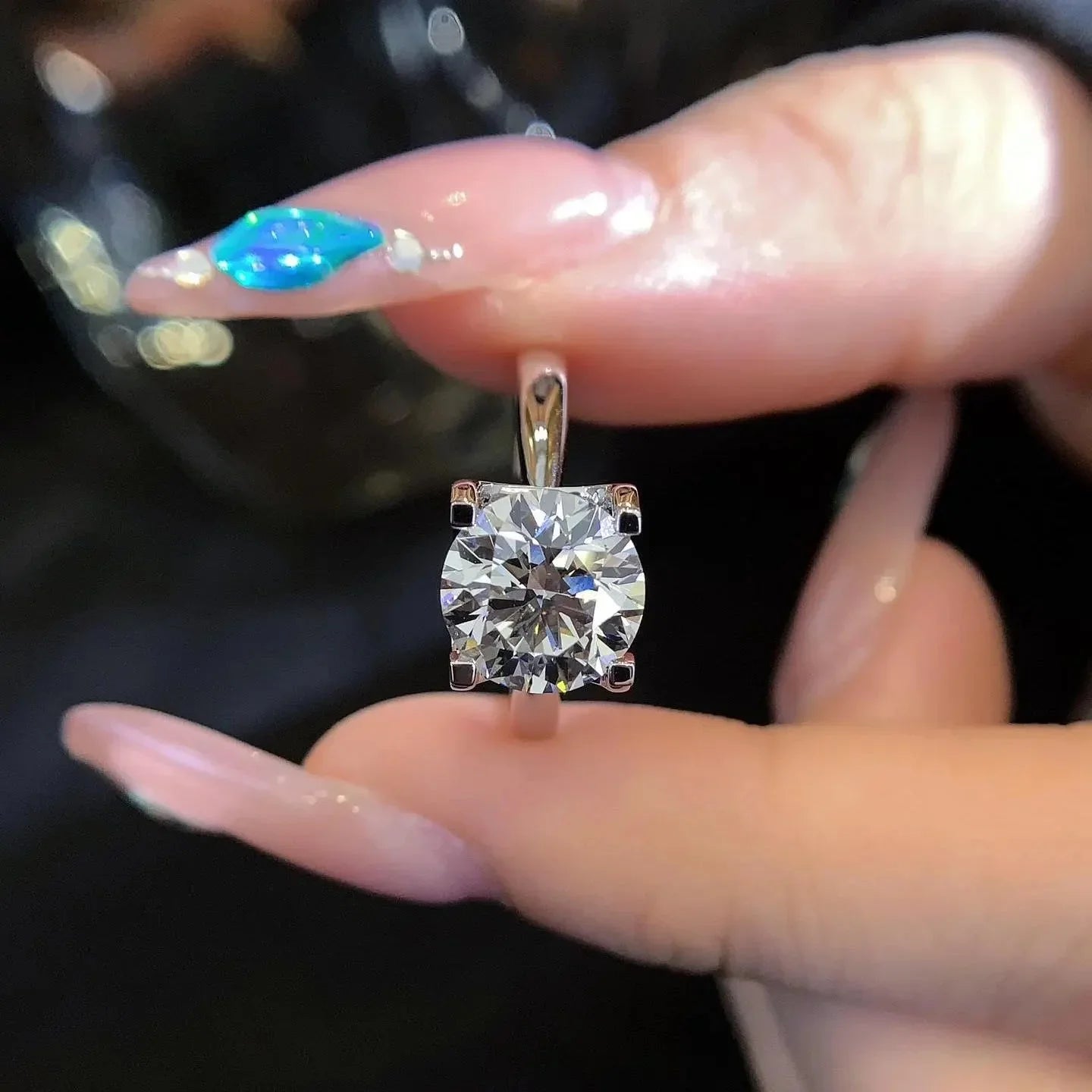 2.60 CT Round Lab Grown Diamond Engagement Ring | Halo Design | IGI Certified 
