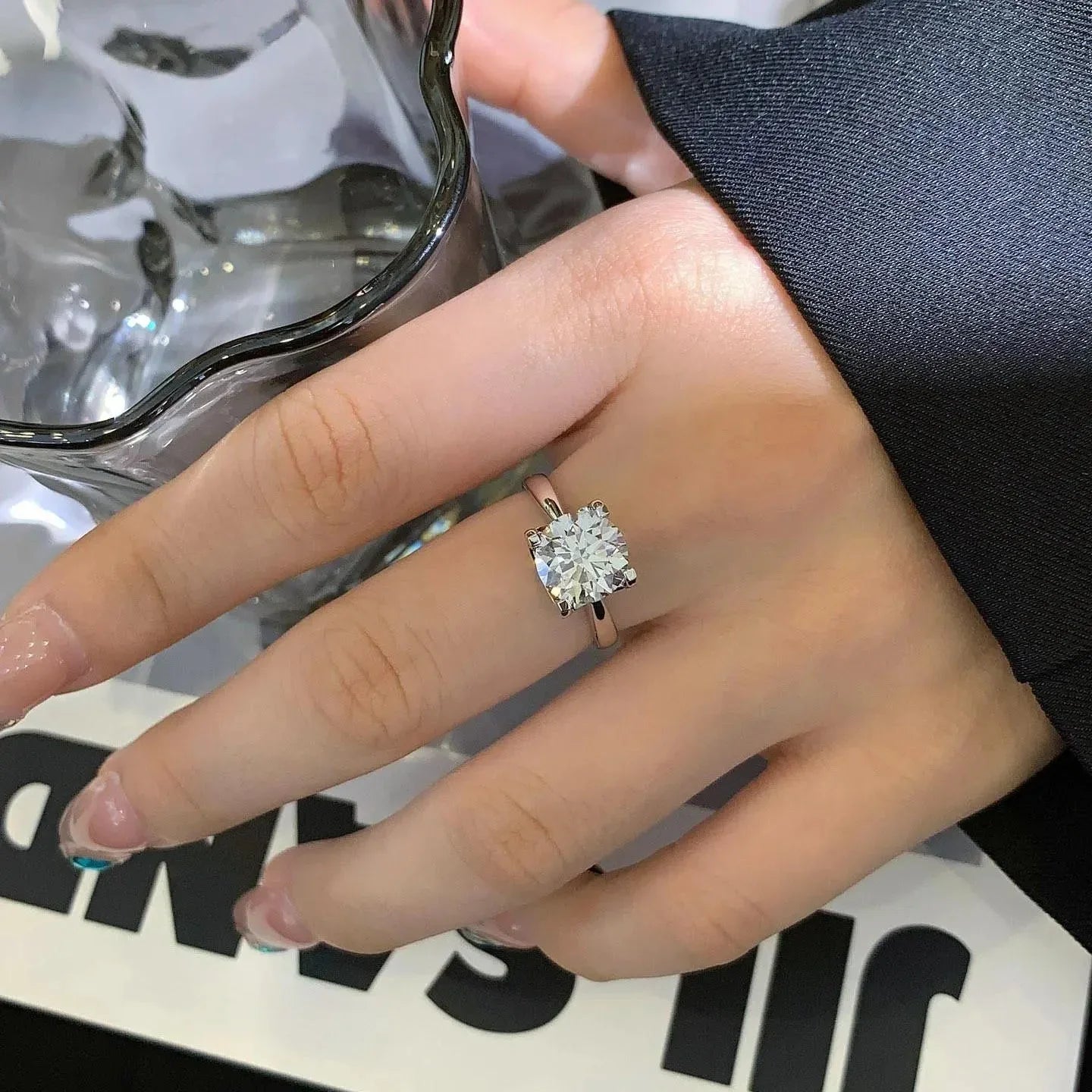 2.60 CT Round Lab Grown Diamond Engagement Ring | Halo Design | IGI Certified 