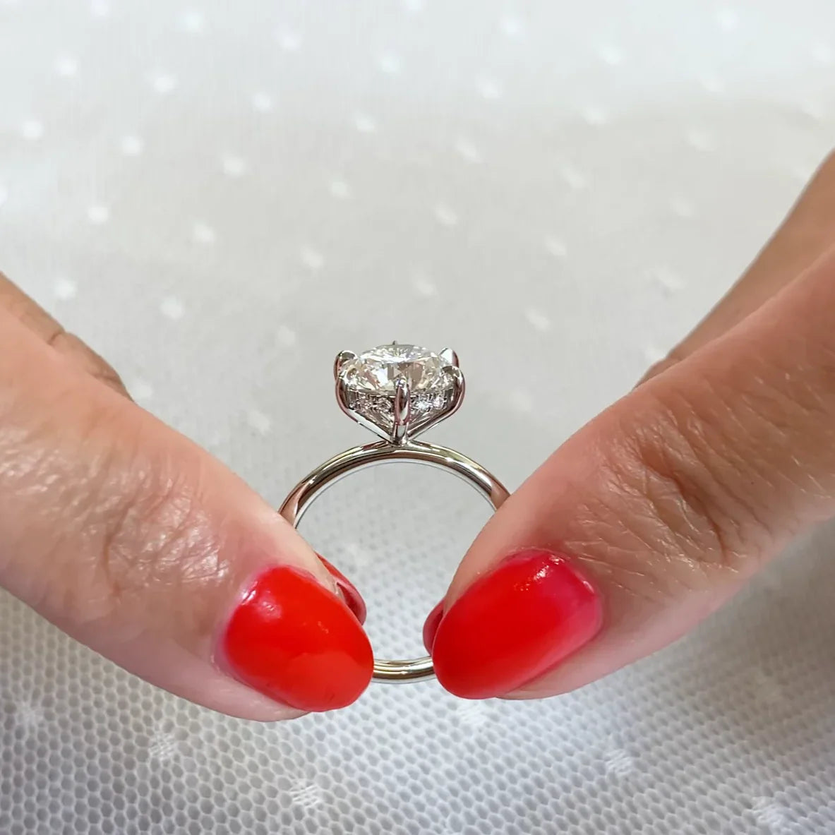2.60 TCW Round Lab Grown Diamond Engagement Ring| Solitaire Setting | IGI Certified 