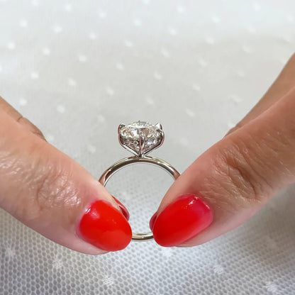 2.60 TCW Round Lab Grown Diamond Engagement Ring| Solitaire Setting | IGI Certified 