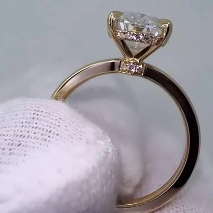 2.70 TCW IGI certified lab grown diamond engagement ring triple pavé halo bridal ring luxury jewelry sustainable fine wedding ring